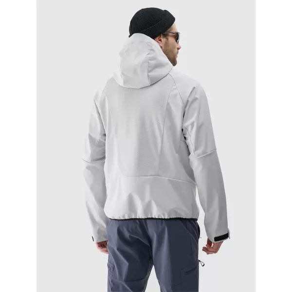  Pánska bunda so softshell 4F WSS25TSOFM313 STUDENÁ SVETLO ŠEDÁ 