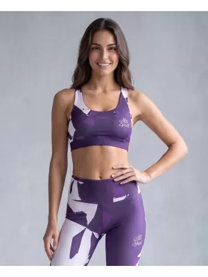 Dámska prémiová športová podprsenka ALTISPORT VOJ/ALW080POD01 TMAVO FIALOVÁ