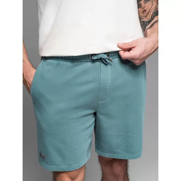  Pánske šortky OMBRE OM-SRWS-0122 TYRKYSOVÁ 