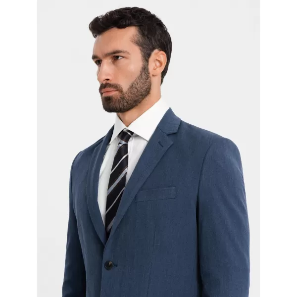  Pánska bunda OMBRE OM-BLZB-0135 TMAVO MODRÁ 