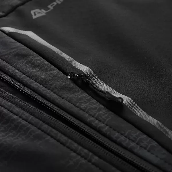  Pánska bunda so softshell ALPINE PRO HOOR ČIERNY 