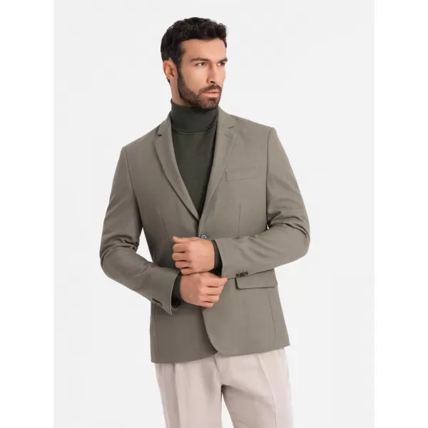  Pánska bunda OMBRE OM-BLZB-0135 OLIVOVÝ 