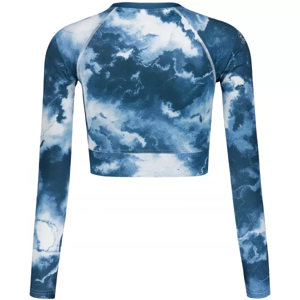  Dámsky prémiový funkčný crop top s dlhým rukávom ALTISPORT VOJ/ALW066TR04 TMAVO MODRÁ 