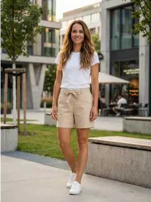 Dámske šortky ALTISPORT ETHEL SVETLO BÉŽOVÁ