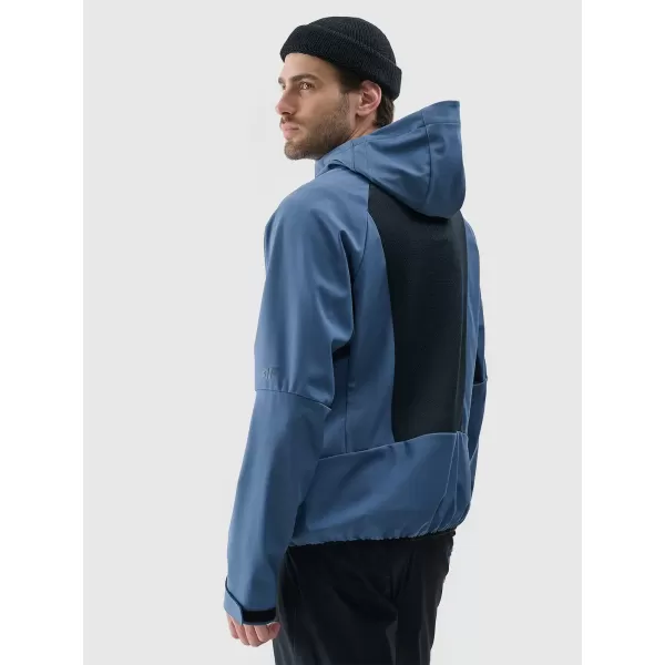  Pánska bunda so softshell 4F WSS25TSOFM313 DŽÍNSOVINA 