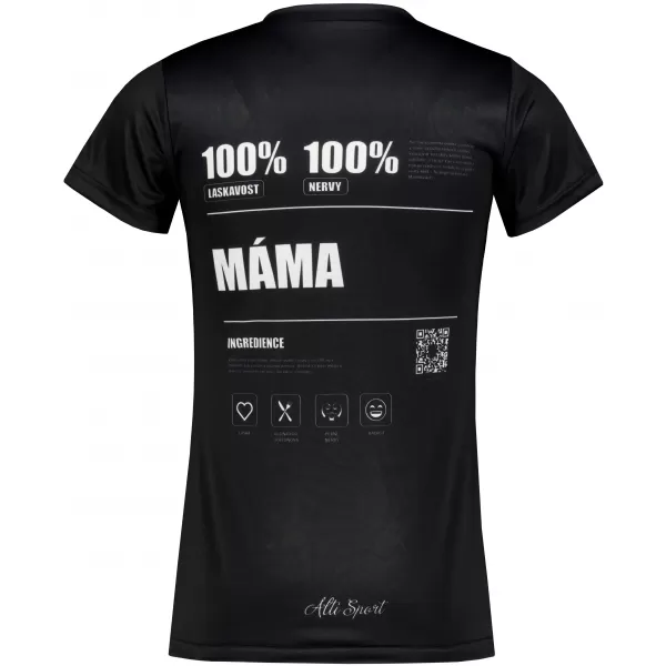  Dámske prémiové funkčné tričko ALTISPORT MÁMA VOJ/ALW092TR01 ČIERNA 