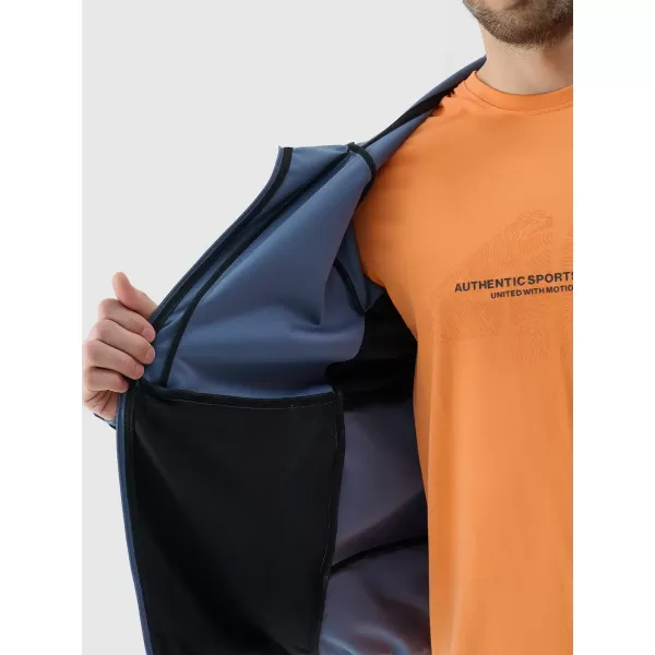  Pánska bunda so softshell 4F WSS25TSOFM313 DŽÍNSOVINA 