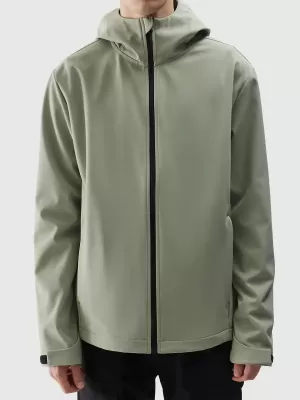 Pánska bunda so softshell 4F WSS25TSOFM324 OLIVOVÝ