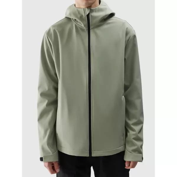  Pánska bunda so softshell 4F WSS25TSOFM324 OLIVOVÝ 