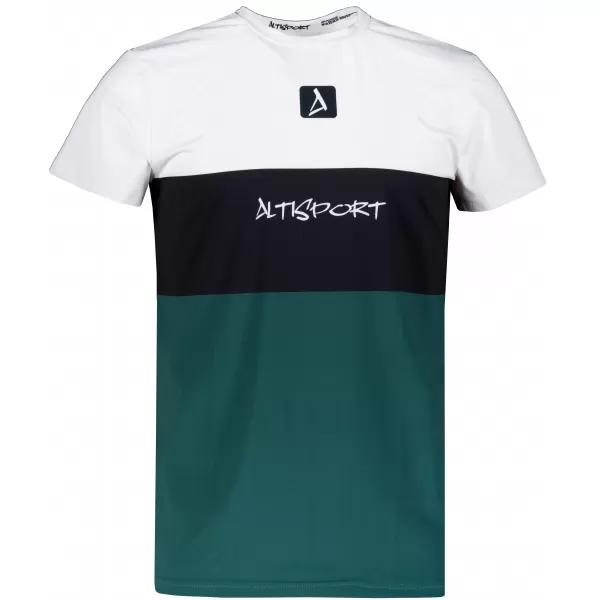  Pánske prémiové plus funkčné tričko ALTISPORT VOJ/ALM051TR02 BIELA ZELENÁ 