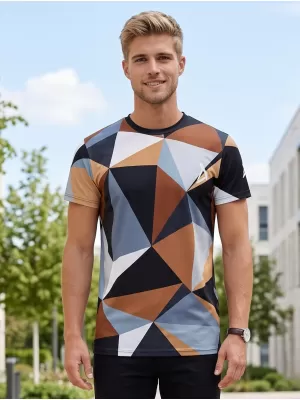 Pánske prémiové plus funkčné tričko ALTISPORT VOJ/ALM007TR02 ČIERNA HNEDÁ