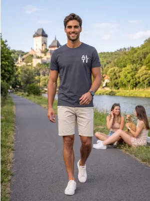 Pánske tričko ALTISPORT EBEN TMAVO ŠEDÁ