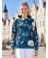 Dámska prémiová funkčná mikina ALTISPORT VOJ/ALW097MI01 MODRÉ KVETY