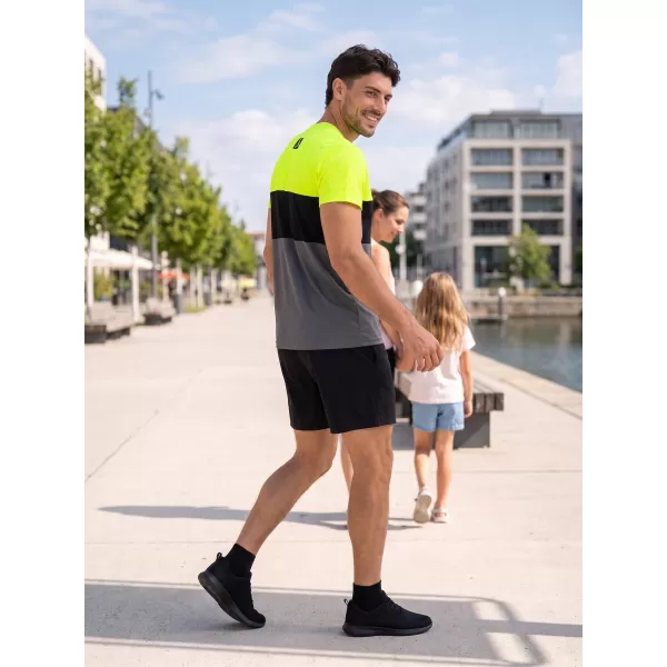  Pánske prémiové plus funkčné tričko ALTISPORT VOJ/ALM051TR02 NEÓNOVO-ŽLTÉ 