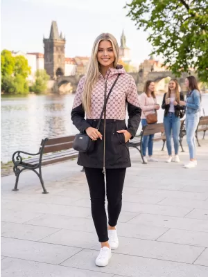 Dámska bunda KIXMI UNNI ĽAHKÁ BÉŽOVÁ/ČIERNA