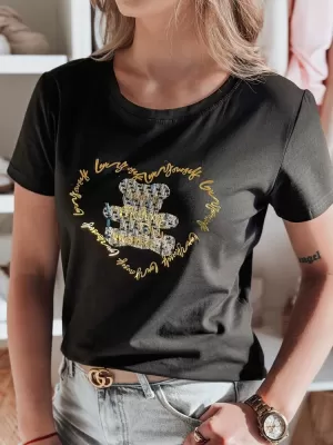 Dámske tričko DSTREET TEDDYCAP RY2746 ČIERNA