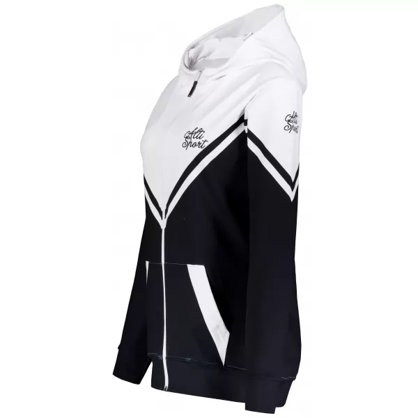  Dámska prémiová funkčná mikina na zips ALTISPORT VOJ/ALW101MI02 ČIERNOBIELY 