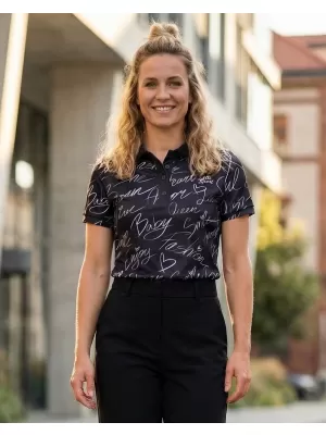 Dámske funkčné tričko s prémiovým golierom ALTISPORT VOJ/ALW084TR05 ČIERNA