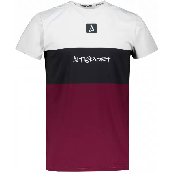  Pánske prémiové plus funkčné tričko ALTISPORT VOJ/ALM051TR02 BORDOVÁ 