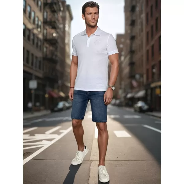  Pánske tričko s golierom DSTREET PX0627 BIELY 