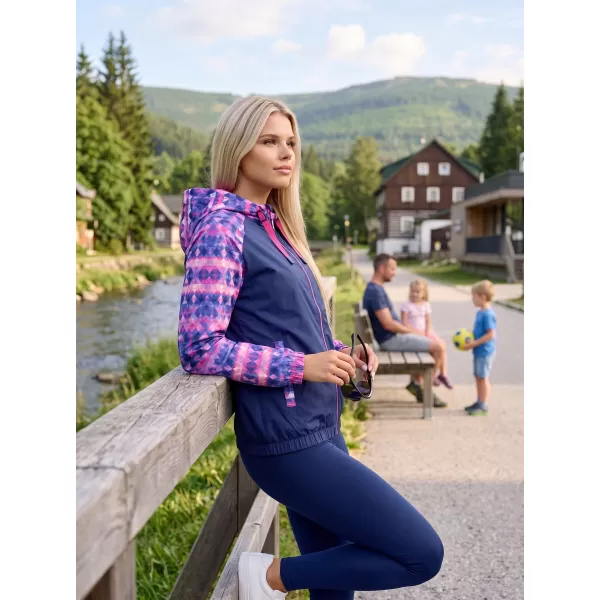  Dámska bunda ALTISPORT EDRIA TMAVO MODRÁ 