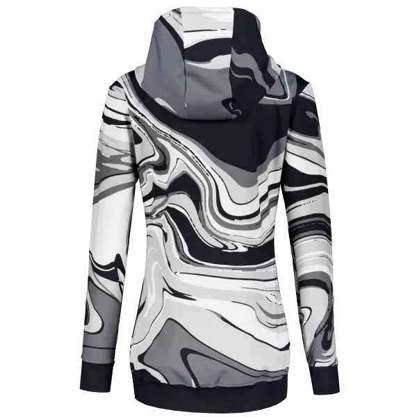  Dámska prémiová funkčná mikina na zips ALTISPORT VOJ/ALW099MI02 ČIERNOBIELY 
