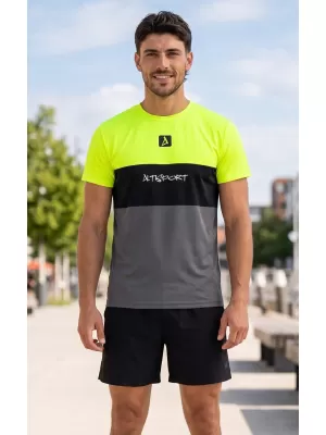 Pánske prémiové plus funkčné tričko ALTISPORT VOJ/ALM051TR02 NEÓNOVO-ŽLTÉ
