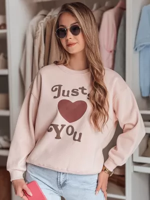 Dámska mikina DSTREET FEELME BY1473 RUŽOVÁ