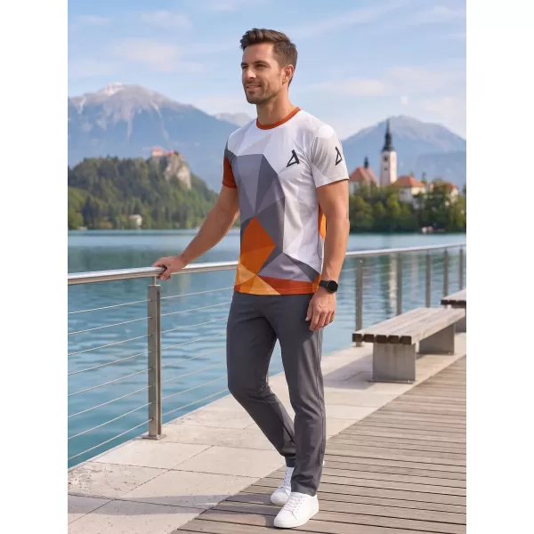  Pánske prémiové plus funkčné tričko ALTISPORT VOJ/ALM007TR02 ORANŽOVÁ/ŠEDÁ 
