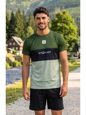 Pánske prémiové plus funkčné tričko ALTISPORT VOJ/ALM051TR02 KAKI