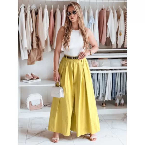  Dámske nohavice DSTREET FLOWES UY2589 JANTÁROVÁ 
