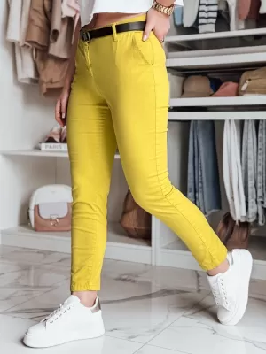 Dámske nohavice DSTREET LINESKA UY2579 JANTÁROVÁ