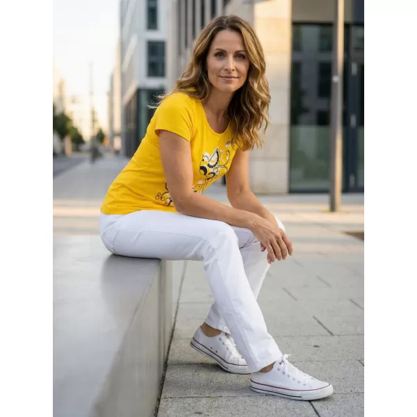  Dámske tričko ALTISPORT ALW179122 JANTÁROVÁ 