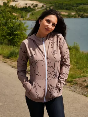 Dámska prémiová funkčná mikina na zips ALTISPORT VOJ/ALW100MI02 HNEDÁ