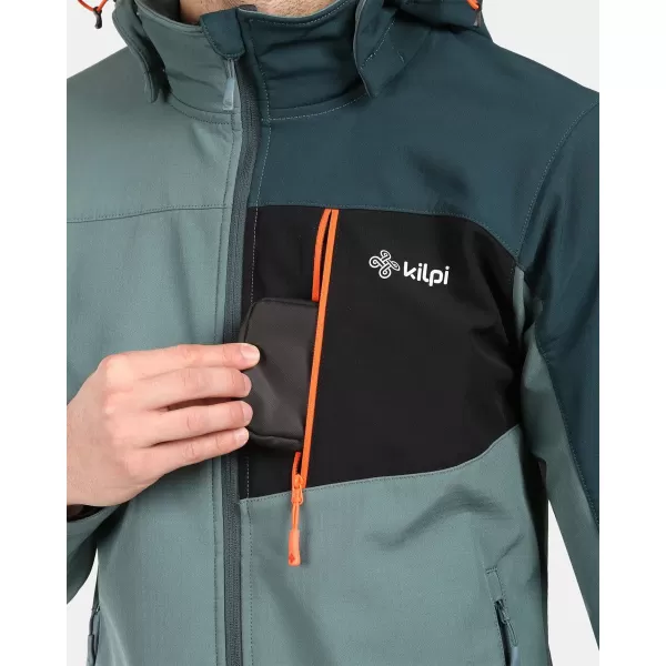  Pánska bunda so softshell KILPI ONTAVIO-M YM0111KI KHAKI 
