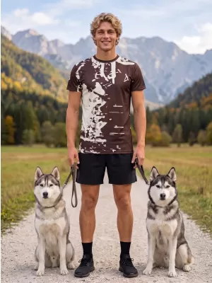 Pánske prémiové plus funkčné tričko ALTISPORT VOJ/ALM057TR02 HNEDÁ