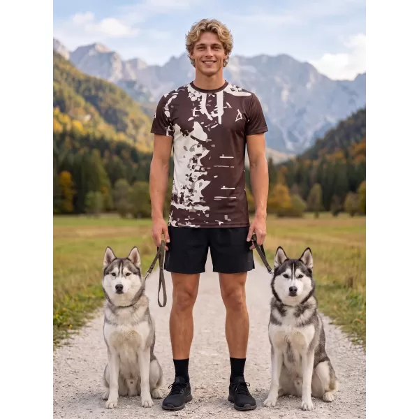  Pánske prémiové plus funkčné tričko ALTISPORT VOJ/ALM057TR02 HNEDÁ 