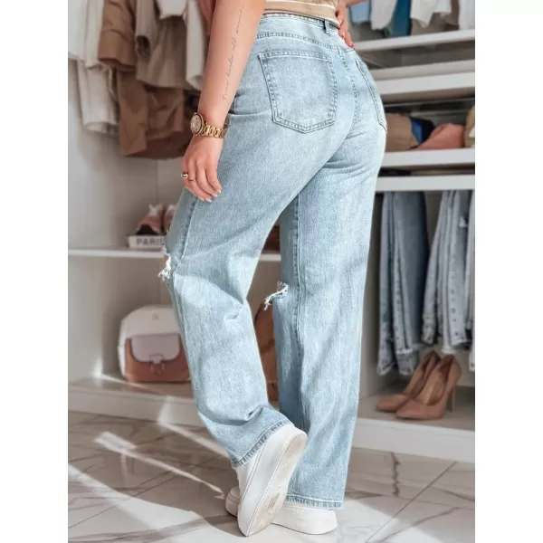  Dámske džínsy DSTREET STYLLEG UY2491 MODRÁ 