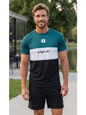 Pánske prémiové plus funkčné tričko ALTISPORT VOJ/ALM051TR02 PETROLEJ