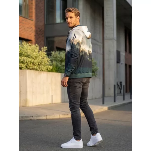  Pánska prémiová funkčná mikina na zips ALTISPORT VOJ/ALM030MI02 LES/ZELEŇ 