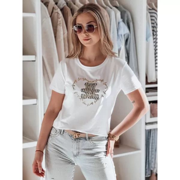  Dámske tričko DSTREET TEDDYCAP RY2745 BIELA 