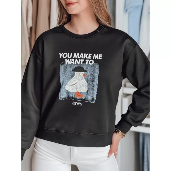  Dámska mikina DSTREET GOOSHY BY1429 ČIERNY 