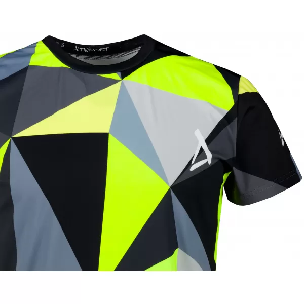  Pánske prémiové plus funkčné tričko ALTISPORT VOJ/ALM007TR02 ČIERNA/FLUO ŽLTÁ 