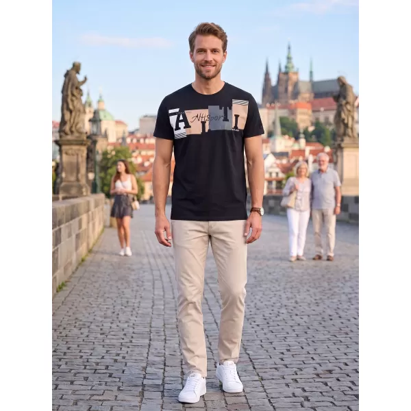  Pánske tričko ALTISPORT EDWARD ČIERNA 