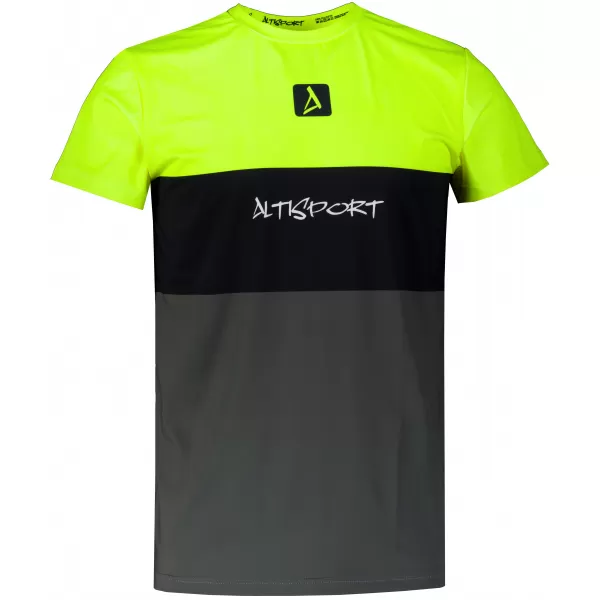  Pánske prémiové plus funkčné tričko ALTISPORT VOJ/ALM051TR02 NEÓNOVO-ŽLTÉ 