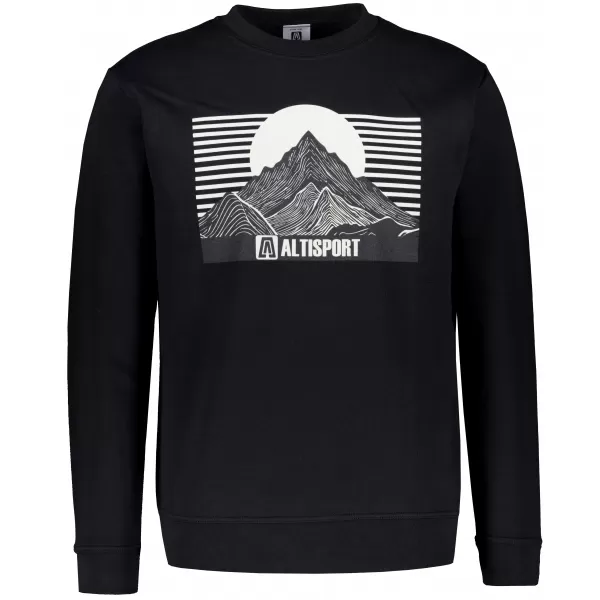 Pánska mikina ALTISPORT ALM188406 ČIERNA 
