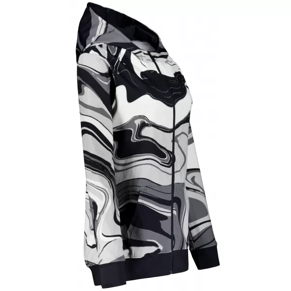  Dámska prémiová funkčná mikina na zips ALTISPORT VOJ/ALW099MI02 ČIERNOBIELY 