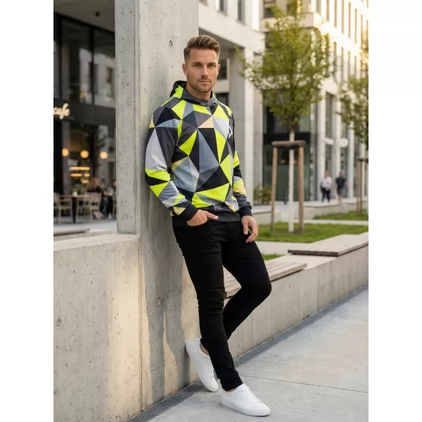  Pánska prémiová funkčná mikina ALTISPORT VOJ/ALM007MI01 ČIERNA/FLUO ŽLTÁ 