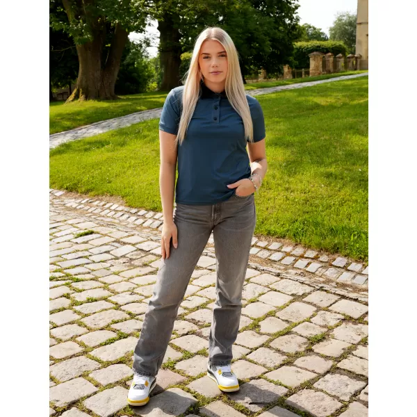  Dámske funkčné tričko s prémiovým golierom ALTISPORT VOJ/ALW075TR05 DARK-PET 
