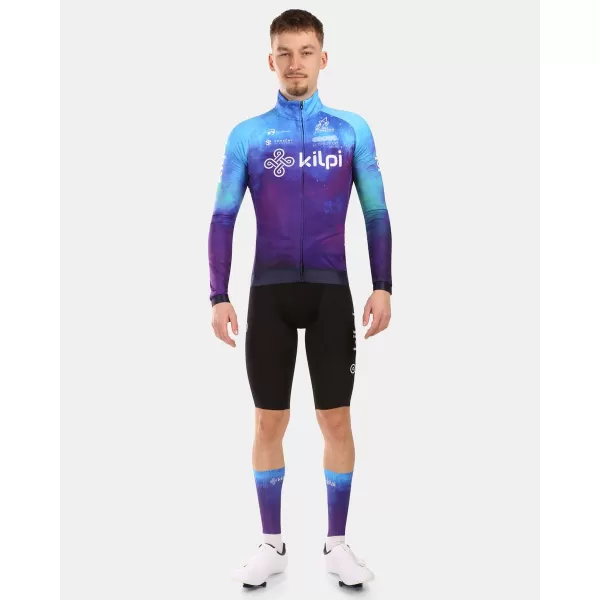  Pánsky cyklistický dres s dlhými rukávmi KILPI VULCANO-M YM0366KI MODRÝ 